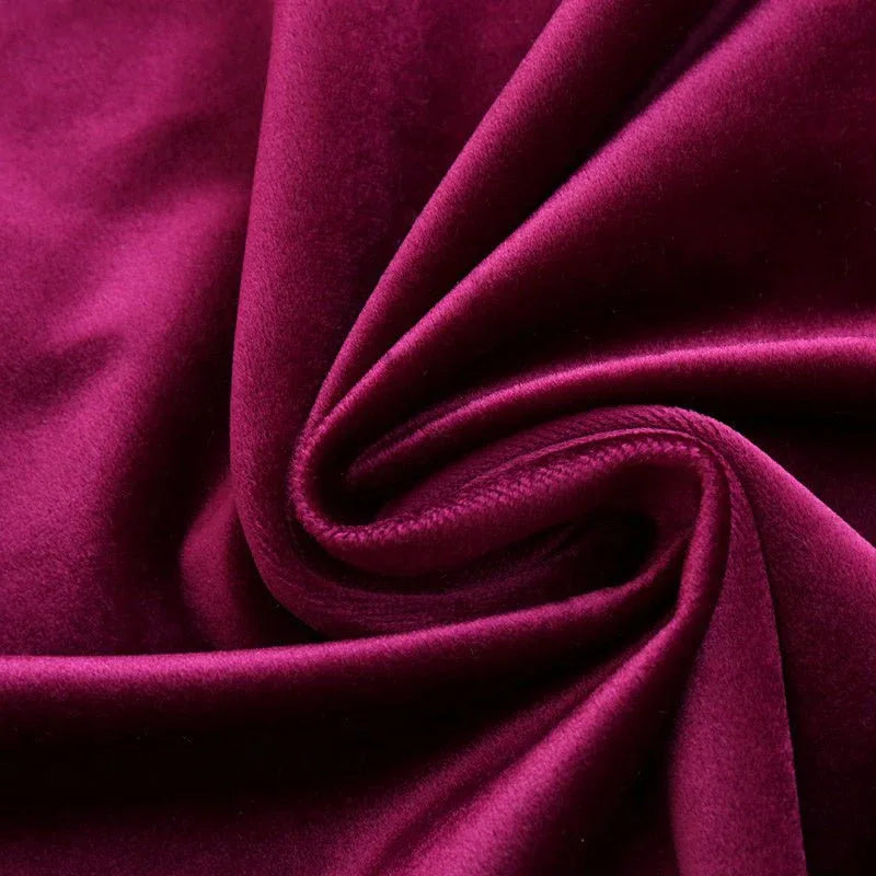 Luxury Festive Velvet Red Bedroom, Living Room, Water Wave Curtains, Wedding Room, Blackout Curtains - Home Decoration Plus