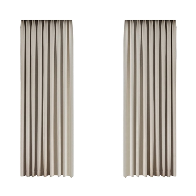 Living Room Bedroom Wheat Grain Solid Color Curtains