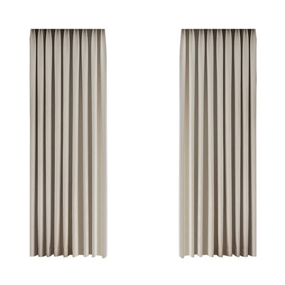 Living Room Bedroom Wheat Grain Solid Color Curtains