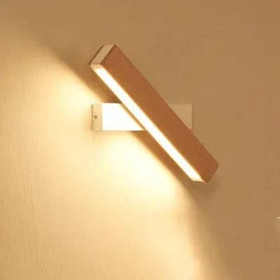 Wooden LED Wall Lamp - Modern Adjustable Sconce for Living Room Bedroom - Home Decoration Plus