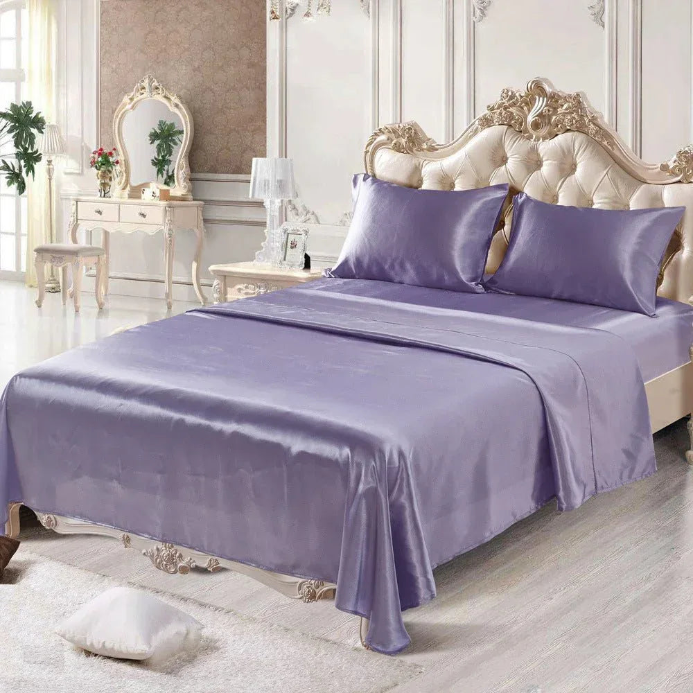 Satin Bedding Set - Silky Soft Bed Sheets for Bedroom - Home Decoration Plus