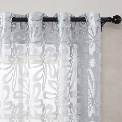 European Style Jacquard Gauze Curtains For Villa Living Room