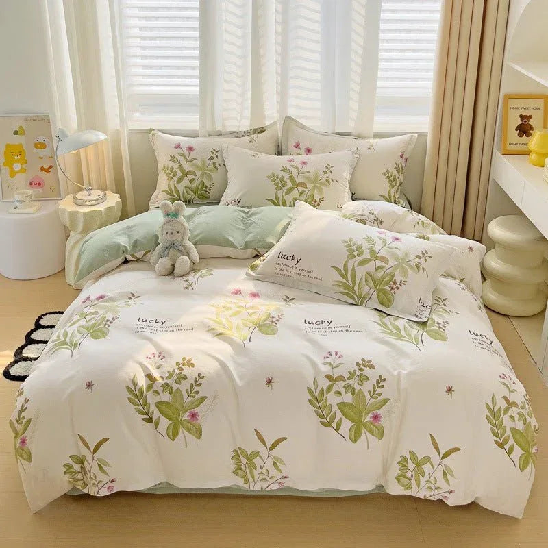 Minimalist Student Bedding Set - Single Quilt Cover & Sheets - Home Decoration Plus