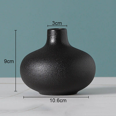 Simple Solid Color Ceramic Vases European Flower Arrangement Plant Pots