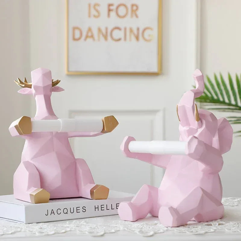 Resin Animal Statue - Decorative Deer Figurine for Home Decor - Home Decoration Plus