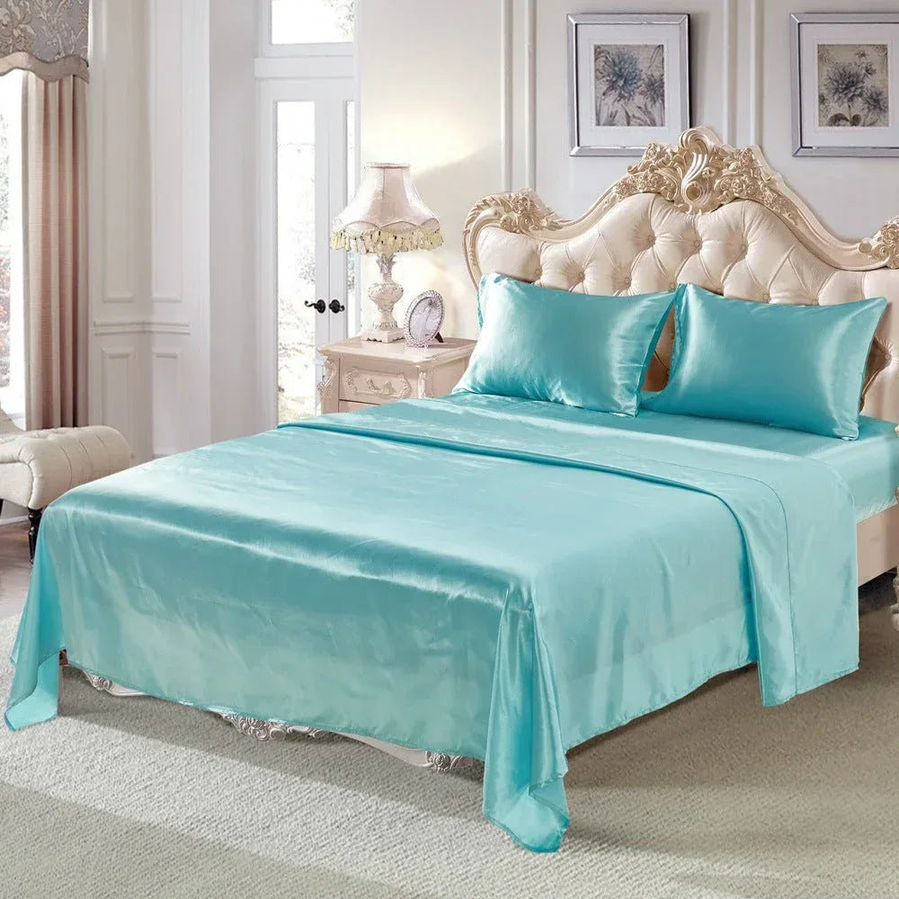 Satin Bedding Set - Silky Soft Bed Sheets for Bedroom - Home Decoration Plus