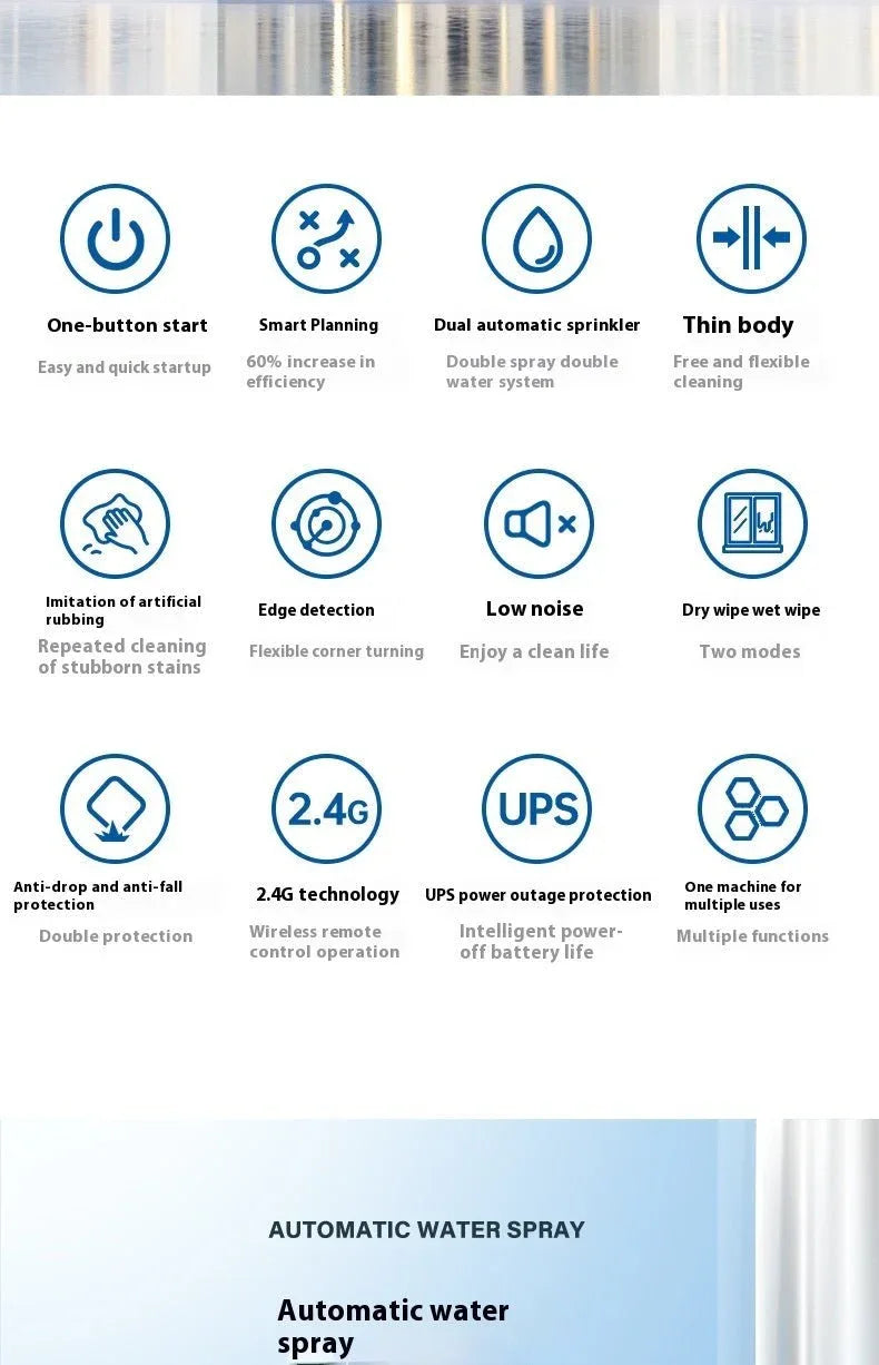 Premium Robot Window Cleaner - Intelligent Auto Glass Cleaning System - Home Decoration Plus