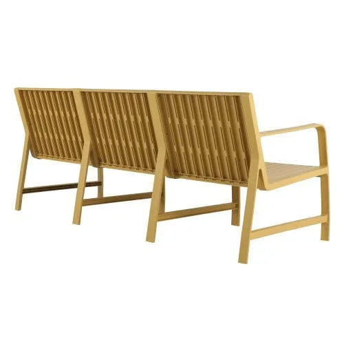 1-Piece Indoor Outdoor Furniture 3-Seater Sofa Waterproof PP Material - Easy Assembly Patio Conversation Set - Home Decoration Plus