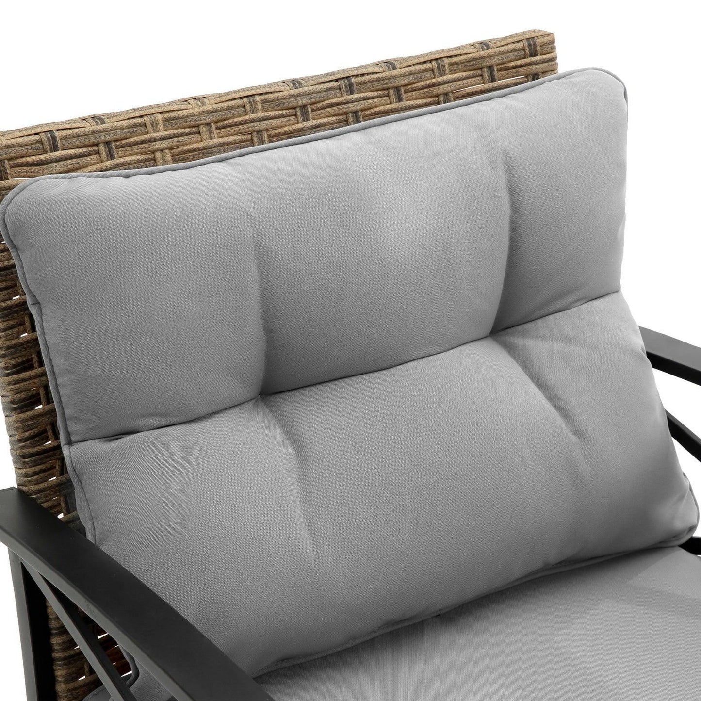 4-Piece Patio Sectional Sofa Set - KD Rattan Wicker Outdoor Garden Furniture - Home Decoration Plus