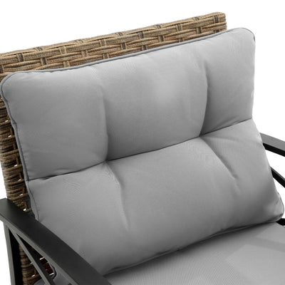 Patio 4Piece Sectional Sofa Set   KD Rattan Wicker Outdoor Garden Furniture