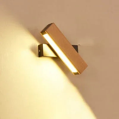 Wooden LED Wall Lamp - Modern Adjustable Sconce for Living Room Bedroom - Home Decoration Plus