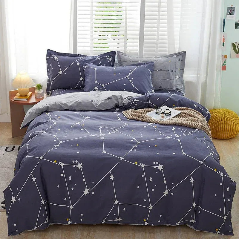 Minimalist Student Bedding Set - Single Quilt Cover & Sheets - Home Decoration Plus