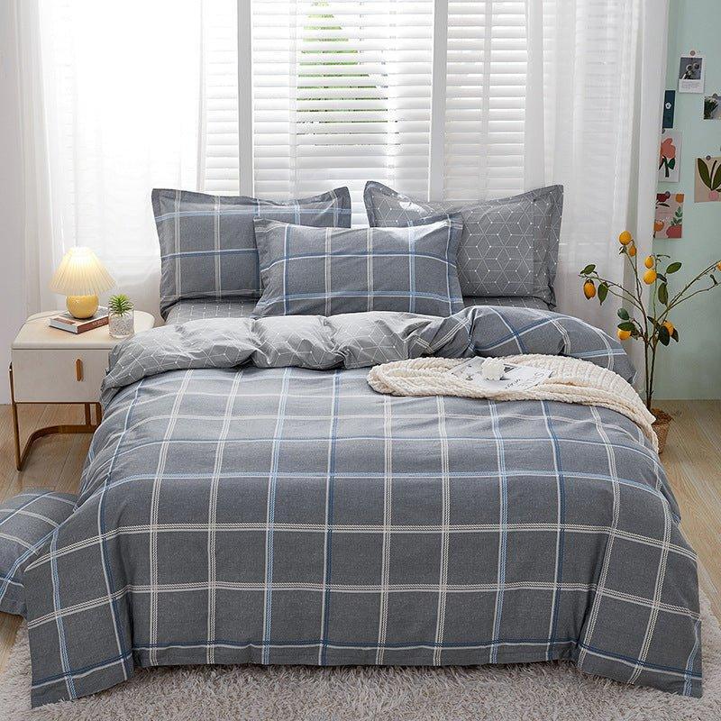Minimalist Student Bedding Set - Single Quilt Cover & Sheets - Home Decoration Plus