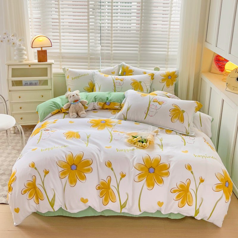 Household Bedding Student Single Minimalist Style Quilt Cover Sheets
