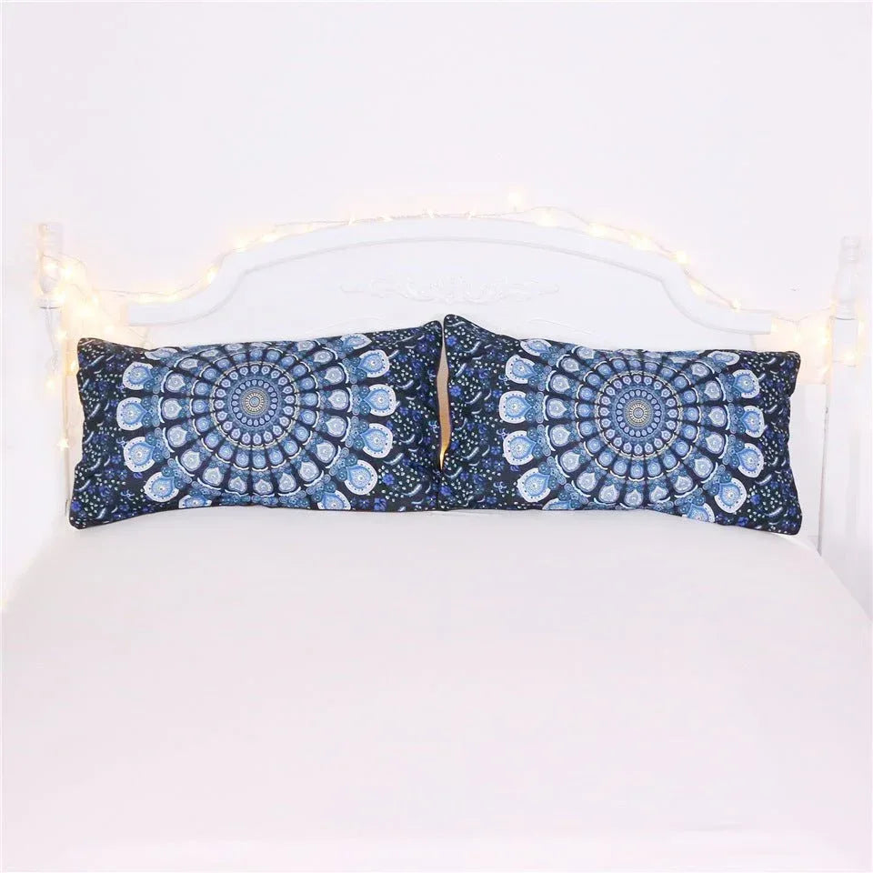 Blue Peacock Bedding Set - Elegant Luxury Bed Sheets for Bedroom - Home Decoration Plus