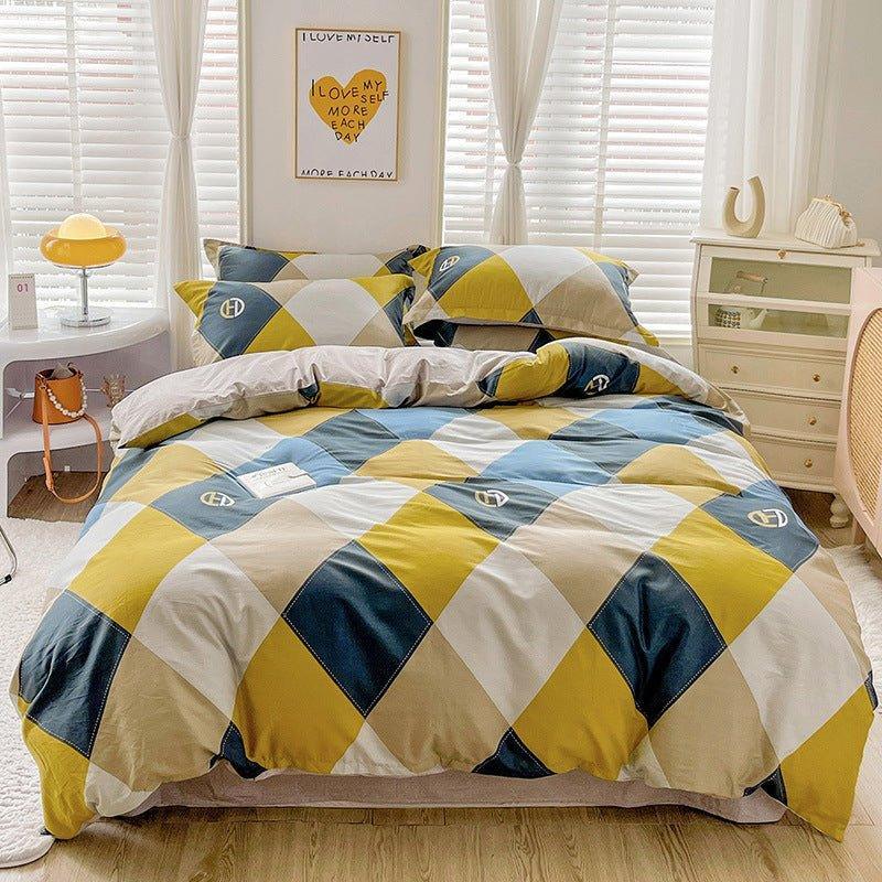 Minimalist Student Bedding Set - Single Quilt Cover & Sheets - Home Decoration Plus