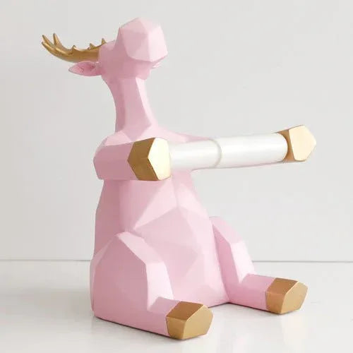 Resin Animal Statue - Decorative Deer Figurine for Home Decor - Home Decoration Plus