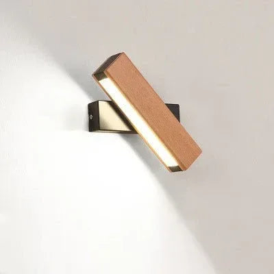 Wooden LED Wall Lamp - Modern Adjustable Sconce for Living Room Bedroom - Home Decoration Plus
