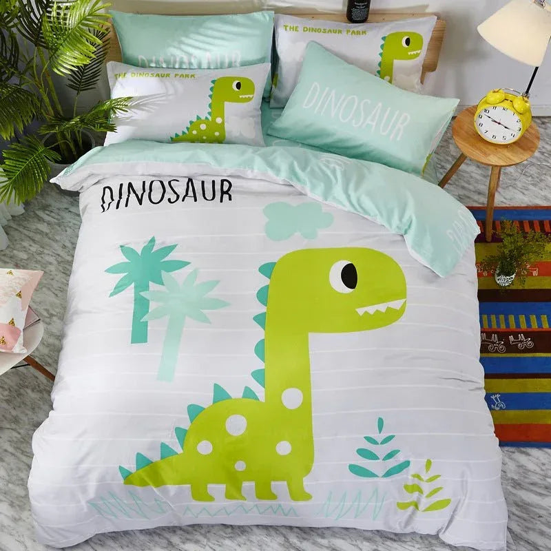 Cotton Cartoon Bedding Set - Fun Printed Bed Sheets for Kids & Adults - Home Decoration Plus