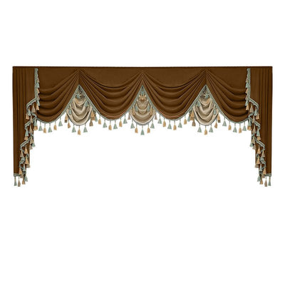 Finished Retro Villa Living Room Bedroom High-grade Thickened Light Luxury Velvet Splicing Curtains, Curtain Drapes Need To Be Purchased