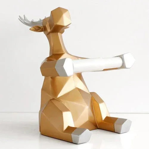 Resin Animal Statue - Decorative Deer Figurine for Home Decor - Home Decoration Plus