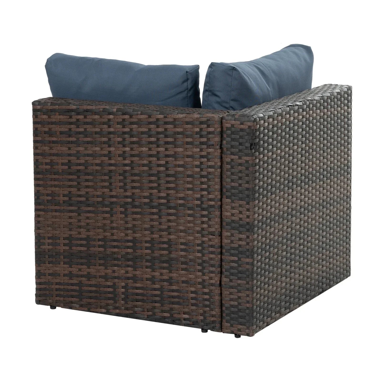 5-Piece Outdoor Patio Furniture Set - PE Wicker with Tempered Glass Table - Home Decoration Plus