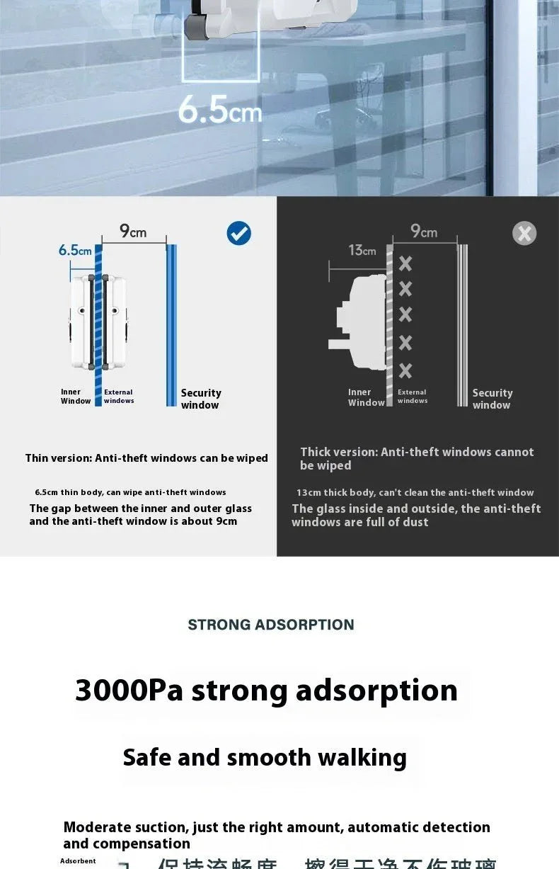 Premium Robot Window Cleaner - Intelligent Auto Glass Cleaning System - Home Decoration Plus