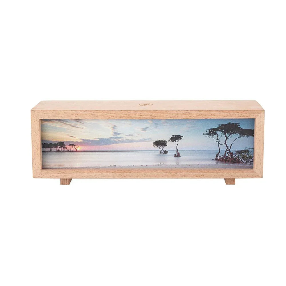 LED Night Light - Wireless Wood Frame Painting Lamp for Home Decor - Home Decoration Plus