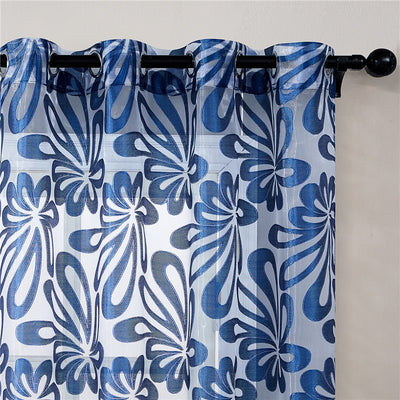 European Style Jacquard Gauze Curtains For Villa Living Room