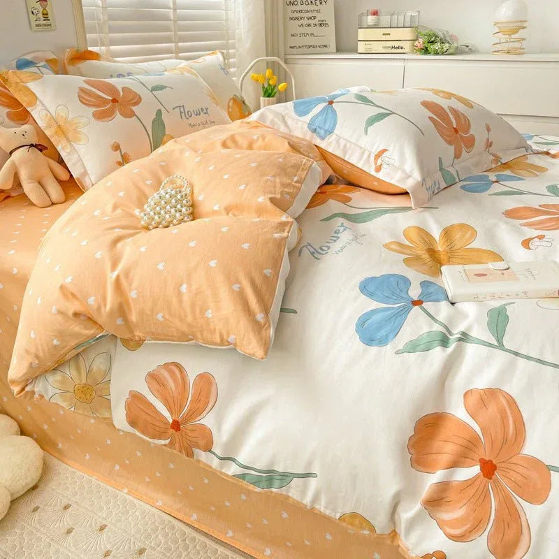 Minimalist Student Bedding Set - Single Quilt Cover & Sheets - Home Decoration Plus