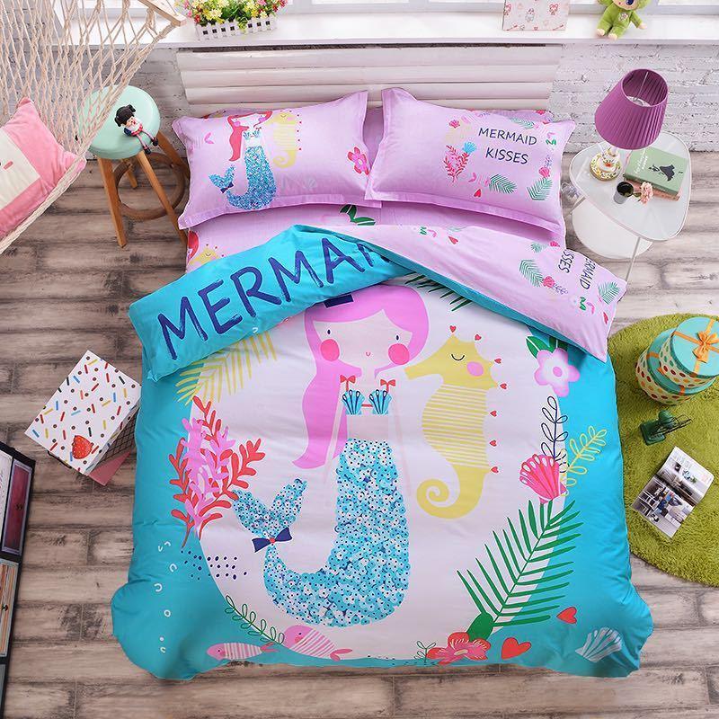 Cotton Cartoon Bedding Set - Fun Printed Bed Sheets for Kids & Adults - Home Decoration Plus