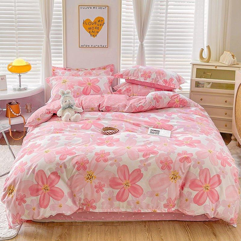 Minimalist Student Bedding Set - Single Quilt Cover & Sheets - Home Decoration Plus