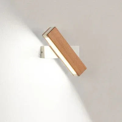 Wooden LED Wall Lamp - Modern Adjustable Sconce for Living Room Bedroom - Home Decoration Plus