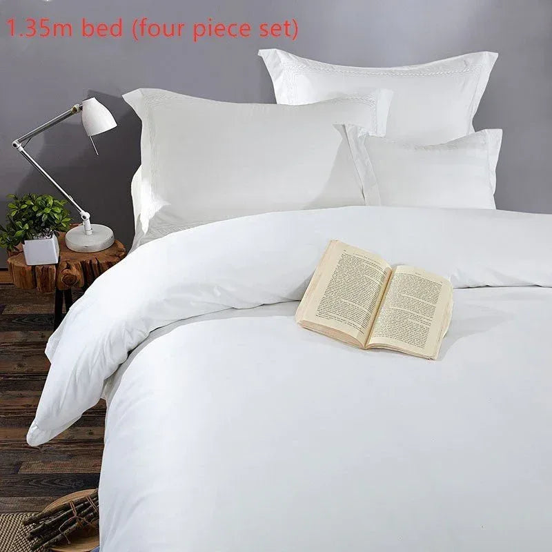 Cotton Satin Bedding Set - Luxury Soft Bed Sheets for Bedroom - Home Decoration Plus