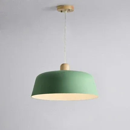Nordic Wood Pendant Light - Modern Round Hanging Lamp for Kitchen Dining - Home Decoration Plus