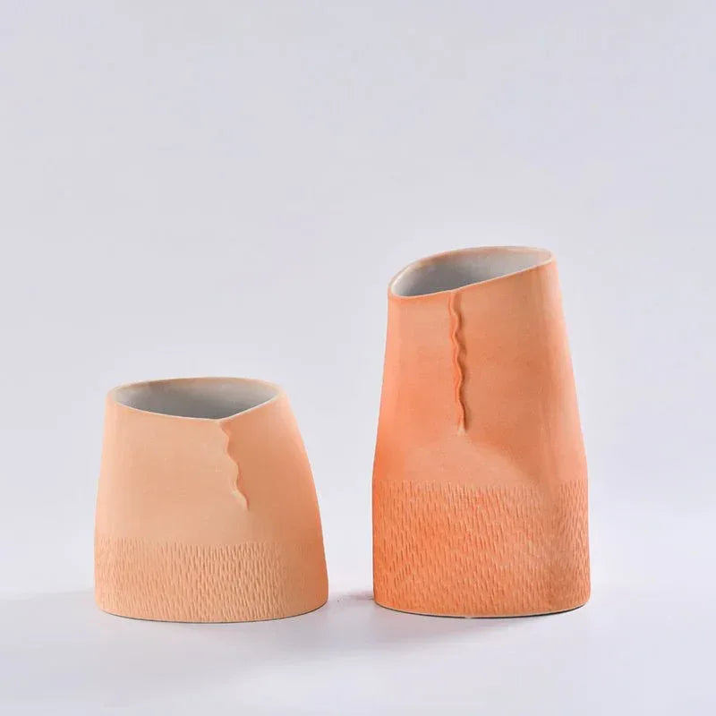 Premium Ceramic Vase Set - Modern Minimalist Countertop Decor - Home Decoration Plus