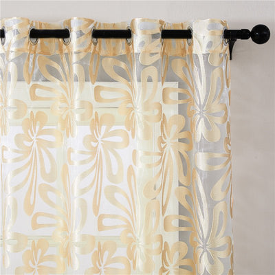 European Style Jacquard Gauze Curtains For Villa Living Room