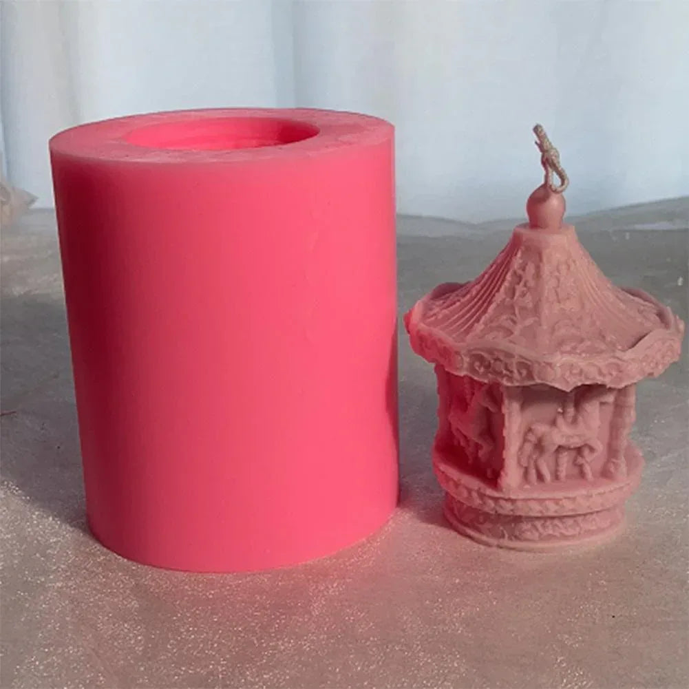 Carousel Candle Mold - Silicone Mold for DIY Candle Making - Home Decoration Plus