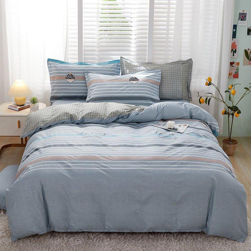 Minimalist Student Bedding Set - Single Quilt Cover & Sheets - Home Decoration Plus