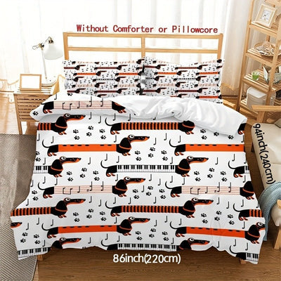 Cartoon Bedding Cute Animal Print Bedding Set