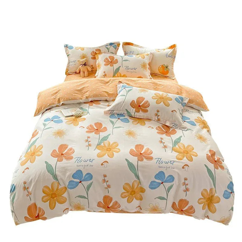 Minimalist Student Bedding Set - Single Quilt Cover & Sheets - Home Decoration Plus