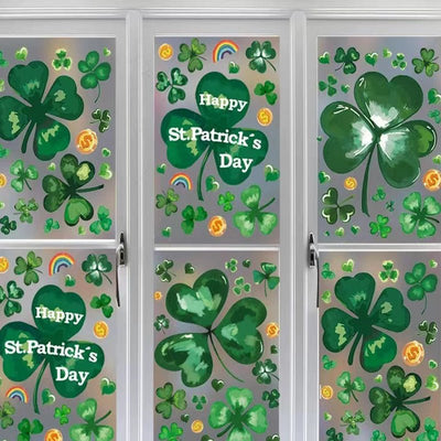 St Patrick's Day Window Stickers Window Glass Sticker