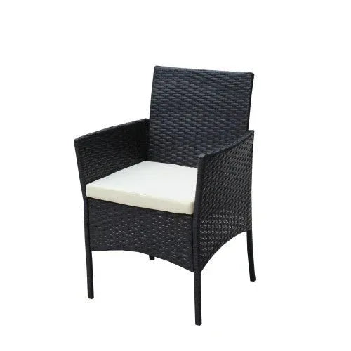 4 PC Rattan Patio Furniture Set Outdoor Patio Cushioned Seat Wicker Sofa Beige Cushion - Home Decoration Plus