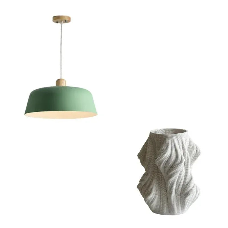 Nordic Wood Pendant Light - Modern Round Hanging Lamp for Kitchen Dining - Home Decoration Plus