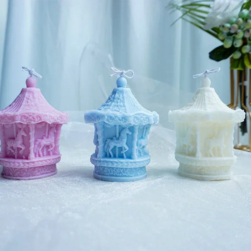 Carousel Candle Mold - Silicone Mold for DIY Candle Making - Home Decoration Plus