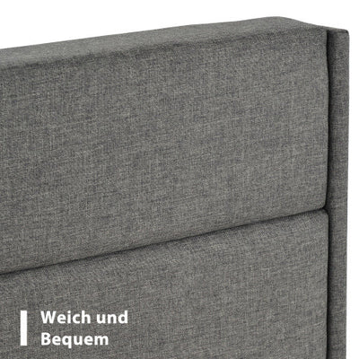 Linen Bed Frame With Slatted Frame