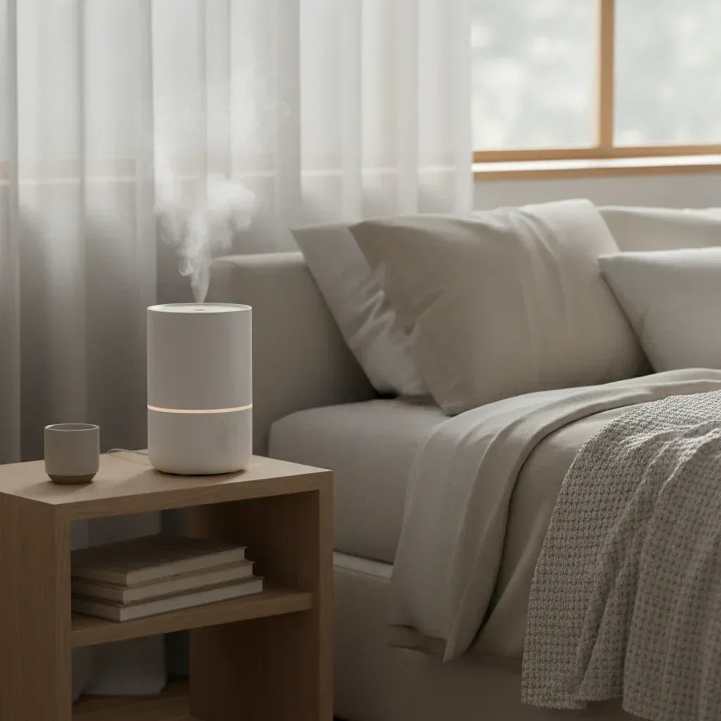 Small Desk Humidifier 500ml - Quiet with Night Light for Home Office - Home Decoration Plus