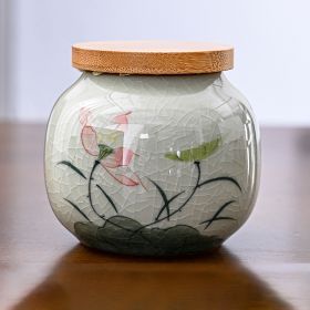 Hand Drawn Ge Kiln Tea Jar (Option: 06 Style)