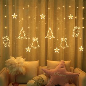 Decorate Christmas Tree Hanging Lamp Room Bedroom Curtain Layout (Option: Warm White-3.5meters with remote control)