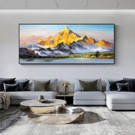 Hand Painted Oil Painting Large Landscape Oil Painting Original Mountain Canvas Painting Abstract Painting Modern Art Acrylic Painting Living Room Hal (Style: 1, size: 60x120cm)